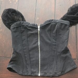 Elegant Black Corset Top